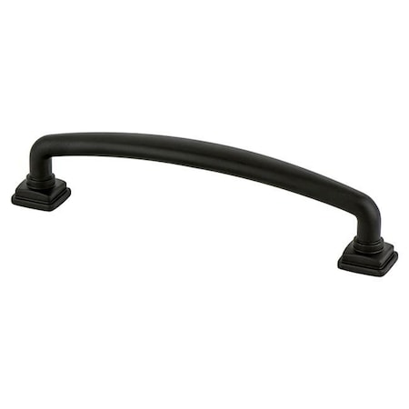 Berenson Berenson 1287-1055-P 128 mm CC Tailored Traditional Pull with Matte Black 1287-1055-P